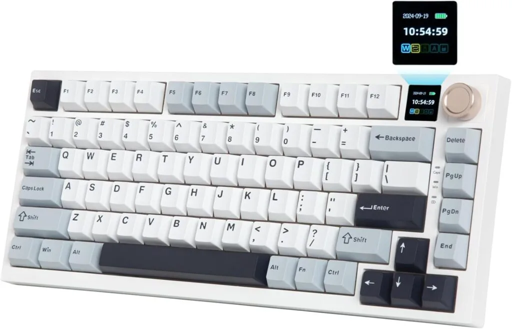 75 Wireless Mechanical Gaming Keyboard with Multimedia Display - Get Smart Home Office 75 Wireless Mechanical Gaming Keyboard with Multimedia Display