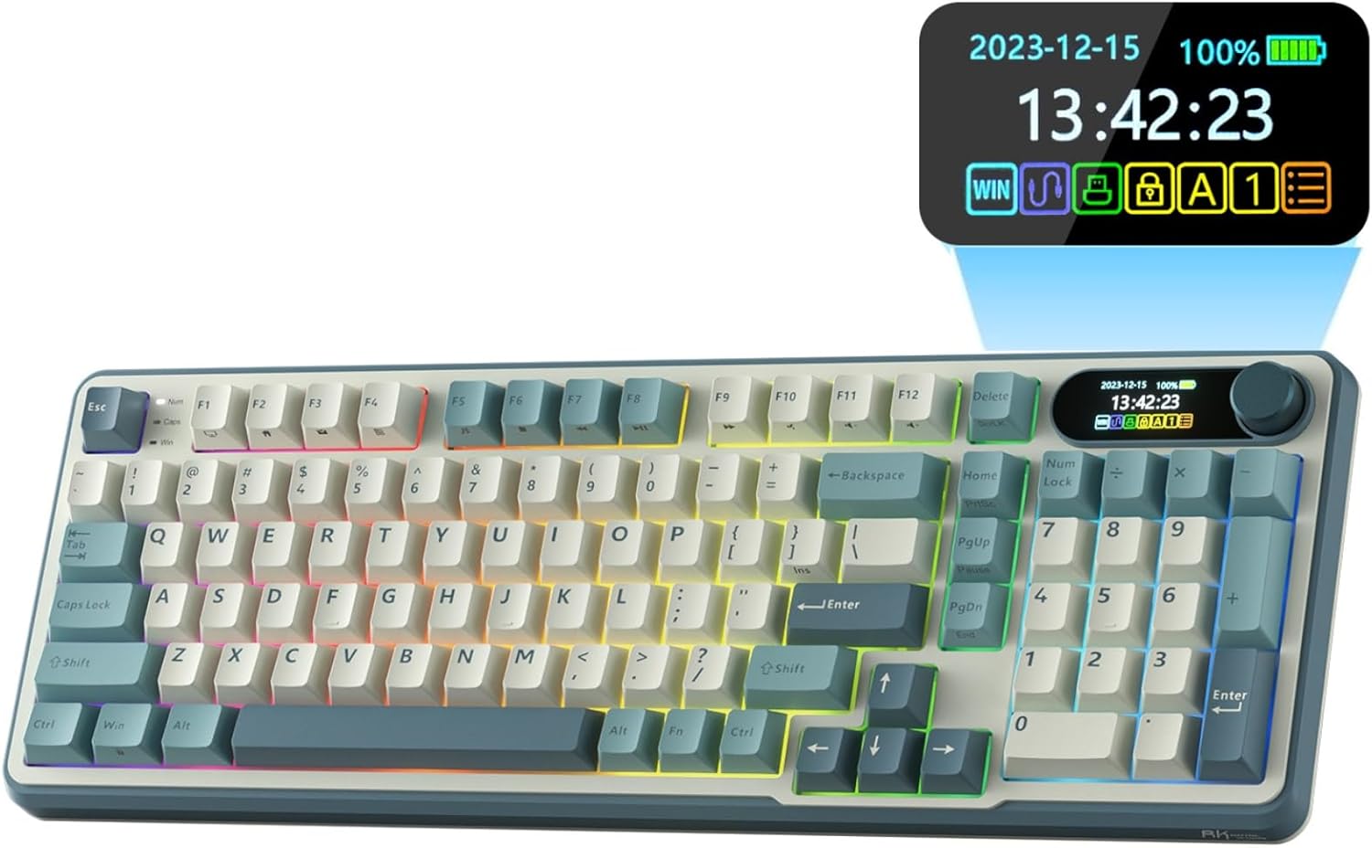 RK ROYAL KLUDGE S98 Mechanical Keyboard Display